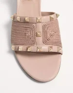 Valentino Rockstud Calfskin Sandal With Cornely Embroidery 60Mm - Image 3